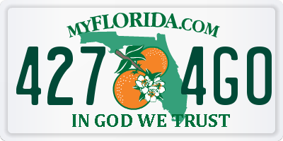FL license plate 4274GO