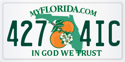 FL license plate 4274IC