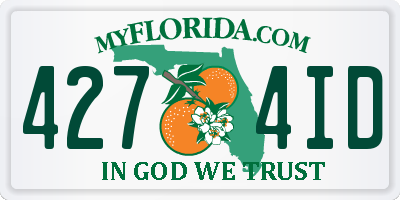 FL license plate 4274ID