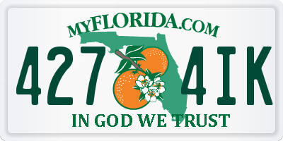 FL license plate 4274IK