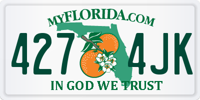 FL license plate 4274JK
