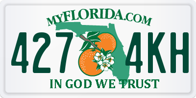 FL license plate 4274KH