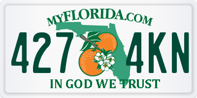 FL license plate 4274KN