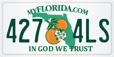FL license plate 4274LS