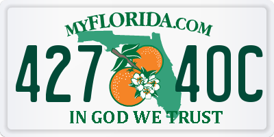 FL license plate 4274OC