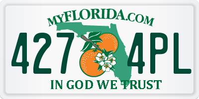 FL license plate 4274PL