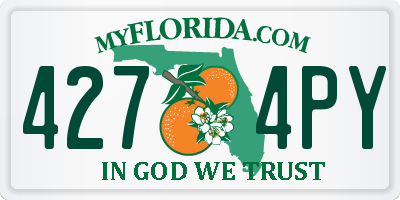 FL license plate 4274PY