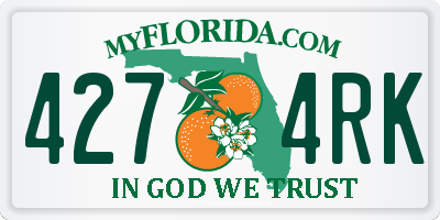 FL license plate 4274RK