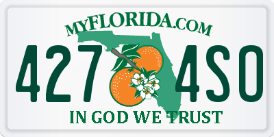 FL license plate 4274SO