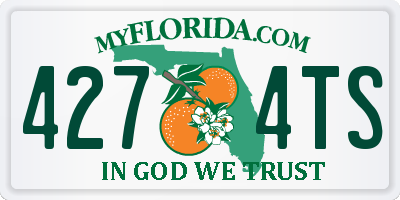 FL license plate 4274TS