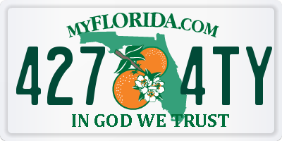 FL license plate 4274TY