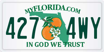 FL license plate 4274WY