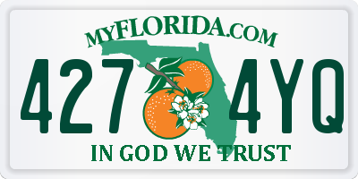 FL license plate 4274YQ