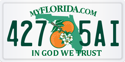 FL license plate 4275AI
