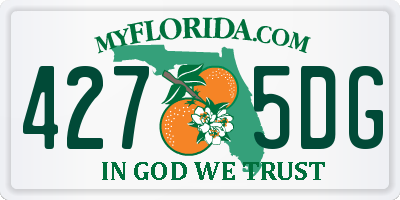 FL license plate 4275DG