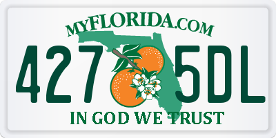 FL license plate 4275DL