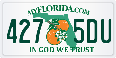 FL license plate 4275DU