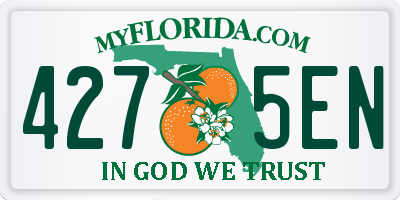 FL license plate 4275EN