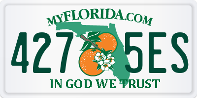 FL license plate 4275ES