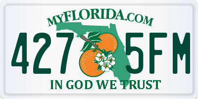 FL license plate 4275FM