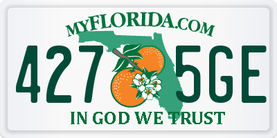 FL license plate 4275GE