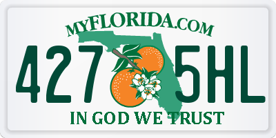 FL license plate 4275HL