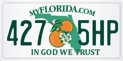 FL license plate 4275HP
