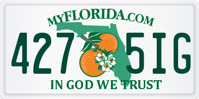 FL license plate 4275IG