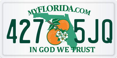 FL license plate 4275JQ