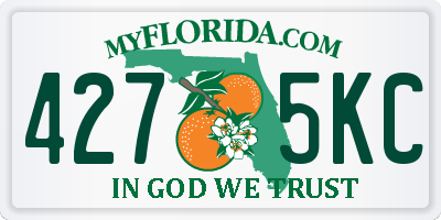 FL license plate 4275KC