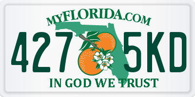 FL license plate 4275KD