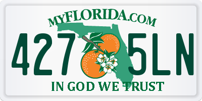 FL license plate 4275LN