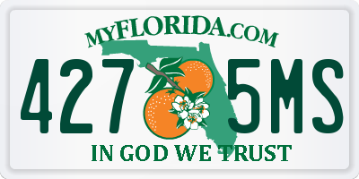 FL license plate 4275MS