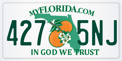 FL license plate 4275NJ