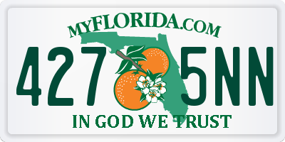 FL license plate 4275NN