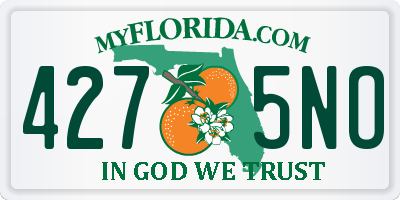 FL license plate 4275NO