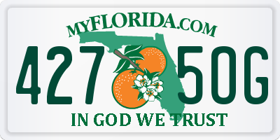 FL license plate 4275OG