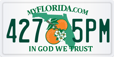 FL license plate 4275PM