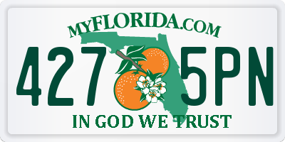 FL license plate 4275PN