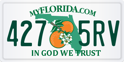 FL license plate 4275RV