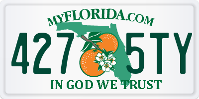 FL license plate 4275TY