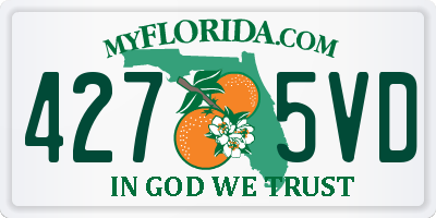 FL license plate 4275VD
