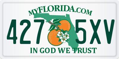 FL license plate 4275XV