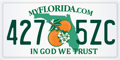 FL license plate 4275ZC