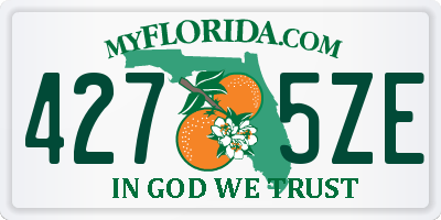 FL license plate 4275ZE
