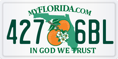 FL license plate 4276BL