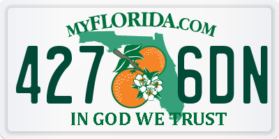 FL license plate 4276DN