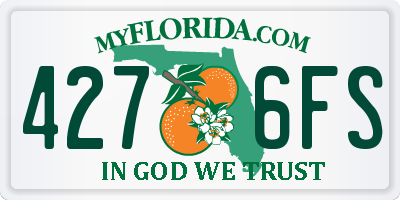 FL license plate 4276FS