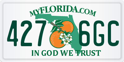 FL license plate 4276GC