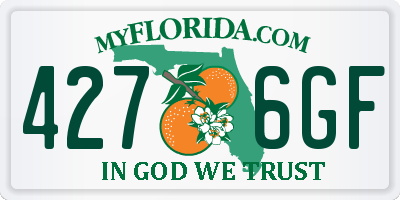 FL license plate 4276GF